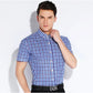 Plaid Checked Cotton Men Shirts Pocket-less Design Short Sleeve Summer Casual Standard-fit Button-down Thin Shirt The Clothing Company Sydney