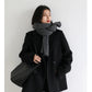 Women's Wool Blend Coat Solid Mid Long Woollen Blazer Thick Warm Blouse Overcoat Office Autumn Winter Jacket