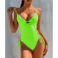 Lace Up Underwired One Piece Swimsuit Swimwear Backless Monokini Bather Bathing Suit Deep V Neck Swimwear The Clothing Company Sydney