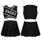 2 Piece Cheerleader Costume Women Adult Cheerleading Uniform Dancing Outfit Sleeveless Crop Top with Mini Pleated Skirt The Clothing Company Sydney