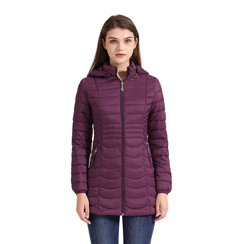 Winter Ultralight Warm Long Parka Coat Hooded Women Outdoor Padded Cotton Clothing Outerwear Jacket The Clothing Company Sydney