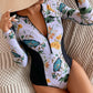 One Piece Swimsuit For Sports Surfing Long Sleeve Swimwear Women's Bodysuit Swimming Bathing Suit Beachwear Pool Bather