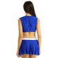 2 Piece Cheerleader Costume Women Adult Cheerleading Uniform Dancing Outfit Sleeveless Crop Top with Mini Pleated Skirt The Clothing Company Sydney