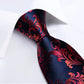 5 Piece Designer Blue Red Paisley Ties Wedding Party Neck Tie Luxury Tie Ring Brooch Silk Tie Set Gift For Men