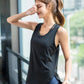 Women's Yoga Tops Loose Thin Sports Vest Breathable Sleeveless T-shirt Gym Fitness Running Shirts Hollow Out Tank Tops