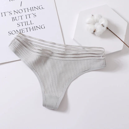 3 Pack Set Women's Panties Underwear Solid Colour Intimate Lingerie Panties Briefs G-string Panties Underwear The Clothing Company Sydney