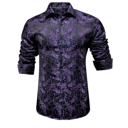 Men's Shirts Paisley Floral Silk Gold Long Sleeve Business Party Wedding Dress Shirts The Clothing Company Sydney