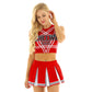 Women's Cheerleading Uniform Cosplay Set Backless Crop Top Mini Pleated Skirt Carnival Party Halloween Costume