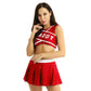 2 Piece Cheerleader Costume Women Adult Cheerleading Uniform Dancing Outfit Sleeveless Crop Top with Mini Pleated Skirt The Clothing Company Sydney