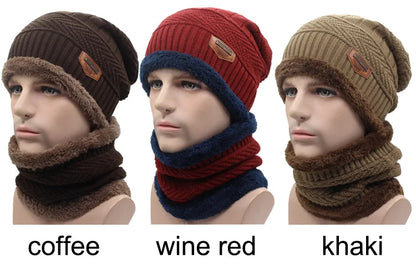 Winter Beanie Knitted Hat Scarf Skullies Beanies Men Winter Hats For Men Women Caps Mask Hats - The Clothing Company Sydney