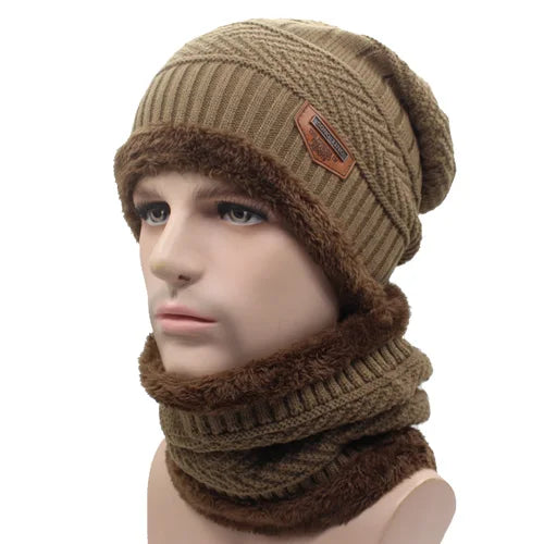 Winter Beanie Knitted Hat Scarf Skullies Beanies Men Winter Hats For Men Women Caps Mask Hats - The Clothing Company Sydney