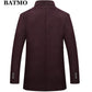 Autumn winter wool trench coat Men's wool jackets