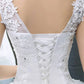 V-neck Wedding Dresses Off White Sequined Wedding Gown