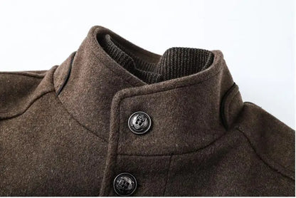 Autumn winter wool trench coat Men's wool jackets - The Clothing Company Sydney