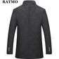 Autumn winter wool trench coat Men's wool jackets