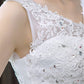 V-neck Wedding Dresses Off White Sequined Wedding Gown