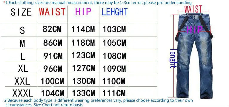 Men Women Snow Suit Wear Snowboarding Clothing Winter Warm Waterproof Outdoor Ski Set Jackets + Strap Pants