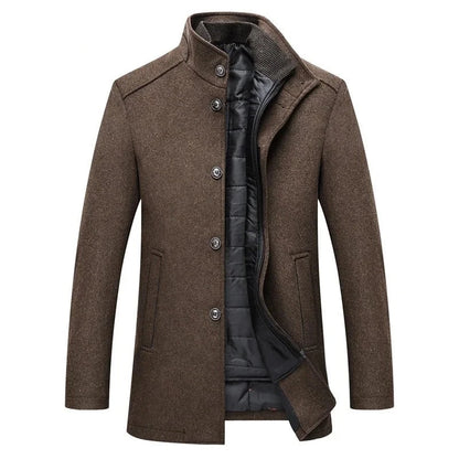 Autumn winter wool trench coat Men's wool jackets - The Clothing Company Sydney