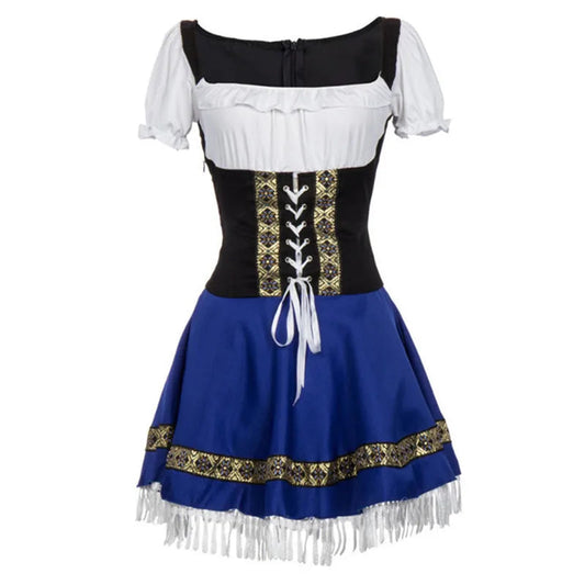 Women's Oktoberfest Bavarian German Waitress Maid Costume Fancy Dress in Blue The Clothing Company Sydney