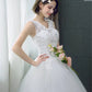 V-neck Wedding Dresses Off White Sequined Wedding Gown