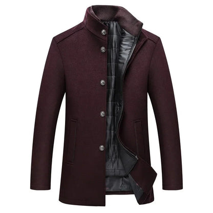Autumn winter wool trench coat Men's wool jackets - The Clothing Company Sydney