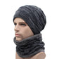 Winter Beanie Scarf skullies beanies Soft Skull Warm Baggy Cap Mask Hats For Men Women Knitted Hat