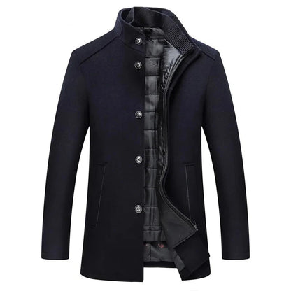 Autumn winter wool trench coat Men's wool jackets - The Clothing Company Sydney