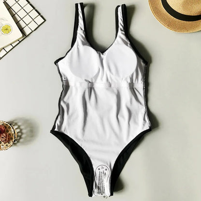 Buy Sexy White One Piece Swimsuit Women Thong Swimwear High Cut Trikini  Backless Monokini Bodysuit XXL Plus Size Bathing Suit Online in India 
