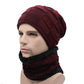 Winter Beanie Scarf skullies beanies Soft Skull Warm Baggy Cap Mask Hats For Men Women Knitted Hat