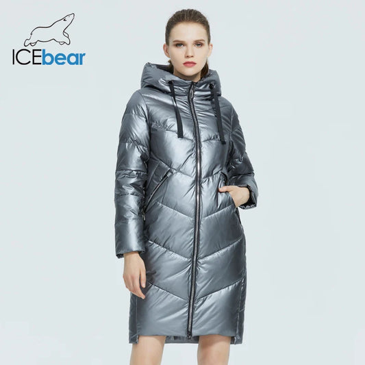 Women's Hooded Winter jacket fashion casual slim long warm cotton coat ladies parkas