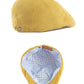 Spring Autumn Berets Hat Men's knitting Visor Cap Casual Fashion Women Beret Solid Yellow Blue Peaked Flat Cap Duckbill Hat