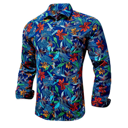 Men's Shirts Paisley Floral Silk Gold Long Sleeve Business Party Wedding Dress Shirts The Clothing Company Sydney