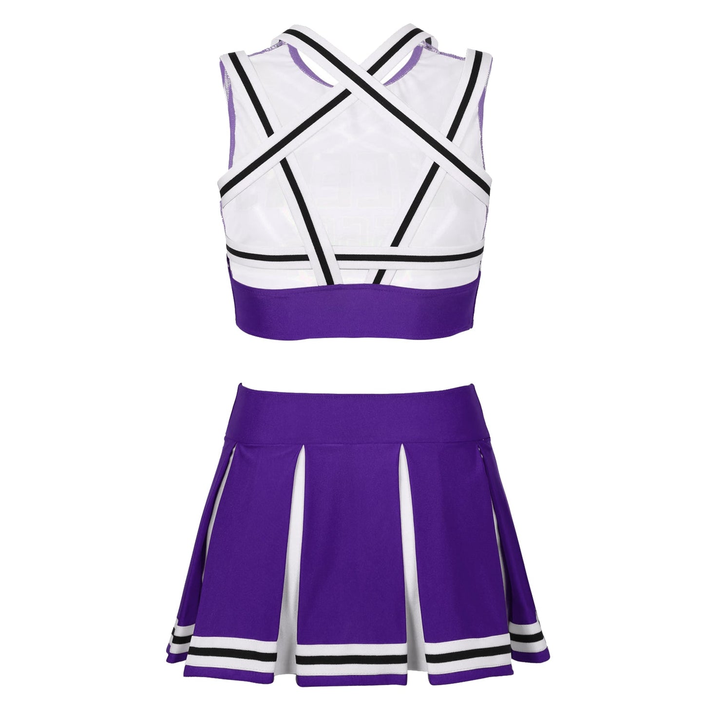 Women's Cheerleader Cosplay Costume Uniform Outfit Stand Collar Crop Top with Mini Pleated Skirts Carnival Cheerleading Suit The Clothing Company Sydney