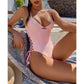 Lace Up Underwired One Piece Swimsuit Swimwear Backless Monokini Bather Bathing Suit Deep V Neck Swimwear The Clothing Company Sydney