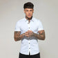 Slim Fit Button Short Sleeve Shirts Men Casual Sportswear Dress Shirt Male Hipster Shirts Tops Fitness Clothing The Clothing Company Sydney