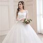 Luxury Full Sleeve V-neck Bride Dress With Train Ball Gown Princess Classic Wedding Gowns Wedding Dress The Clothing Company Sydney