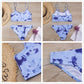 2 Piece Kids Swimwear Swimsuit Print Girls Kid Bikini Set 5-14 Years Children Bandage Swimming Suit Beachwear The Clothing Company Sydney