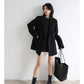 Women's Wool Blend Coat Solid Mid Long Woollen Blazer Thick Warm Blouse Overcoat Office Autumn Winter Jacket