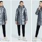 Women's Hooded Winter jacket fashion casual slim long warm cotton coat ladies parkas