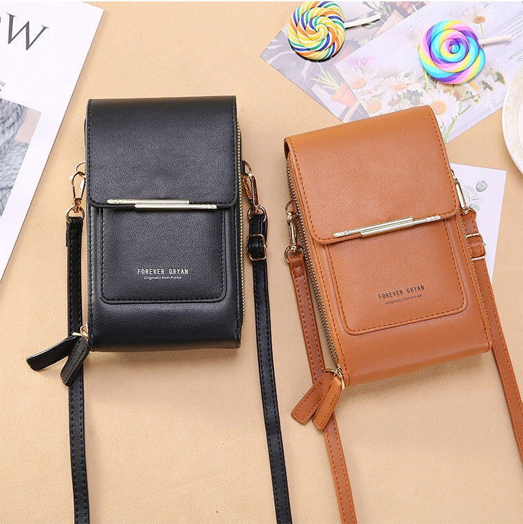 Ladies Handbags Female Pu Leather Shoulder Bags Touch Screen Phone Purse Crossbody Bag Large Capacity Hand Bag The Clothing Company Sydney