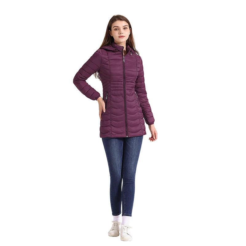Winter Ultralight Warm Long Parka Coat Hooded Women Outdoor Padded Cotton Clothing Outerwear Jacket The Clothing Company Sydney