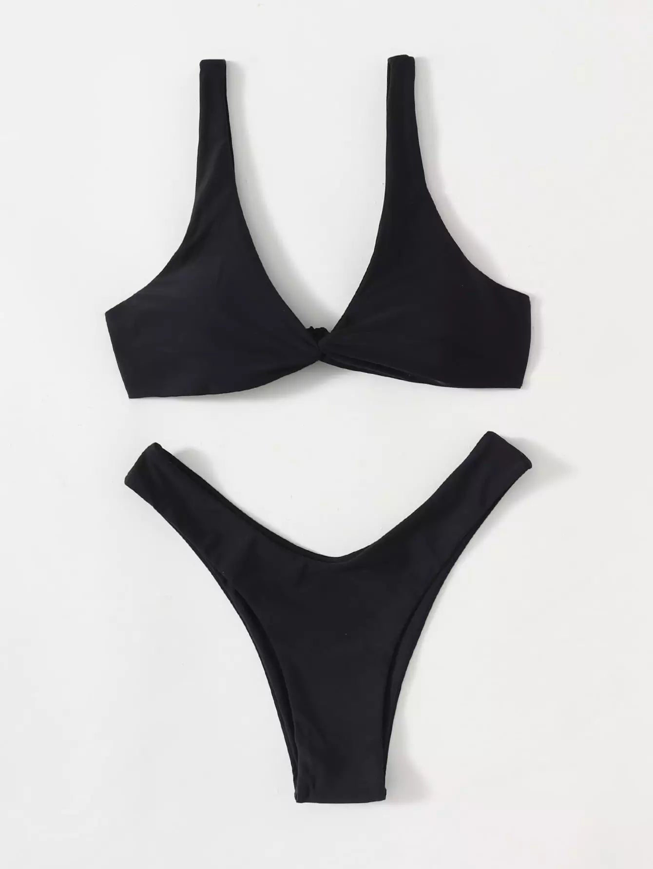  YOLAI Women Seamless Bandeau Bikini Set Padded Push Up Swimsuit  Beachwear High Waisted Bikini Bottom Bathing Suit (Black, S) : Clothing,  Shoes & Jewelry