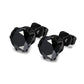 3-8mm Small Black Silver Colour Earrings Stone CZ Crystal Ear Studs Surgical Steel Cubic Unisex Accessories