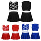 2 Piece Cheerleader Costume Women Adult Cheerleading Uniform Dancing Outfit Sleeveless Crop Top with Mini Pleated Skirt The Clothing Company Sydney