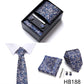 4 Piece Tie Pocket Squares Cufflink Set Necktie Blue Striped Man Wedding Accessories Fit Workplace Holiday Gift Box The Clothing Company Sydney