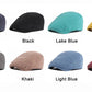 Spring Autumn Berets Hat Men's knitting Visor Cap Casual Fashion Women Beret Solid Yellow Blue Peaked Flat Cap Duckbill Hat