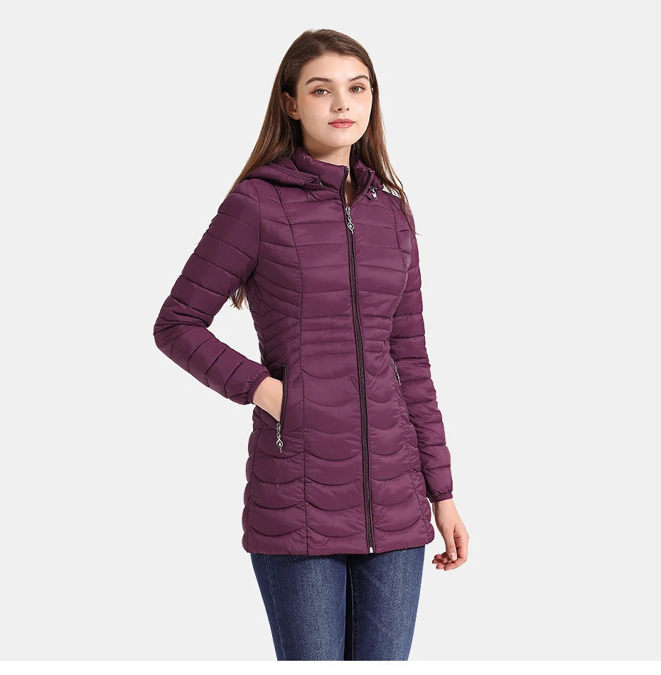 Winter Ultralight Warm Long Parka Coat Hooded Women Outdoor Padded Cotton Clothing Outerwear Jacket The Clothing Company Sydney