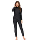 3 Piece Long Sleeve solid black Full Body  Swimwear Women's Swimsuit The Clothing Company Sydney