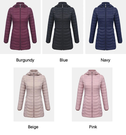 Winter Ultralight Warm Long Parka Coat Hooded Women Outdoor Padded Cotton Clothing Outerwear Jacket The Clothing Company Sydney