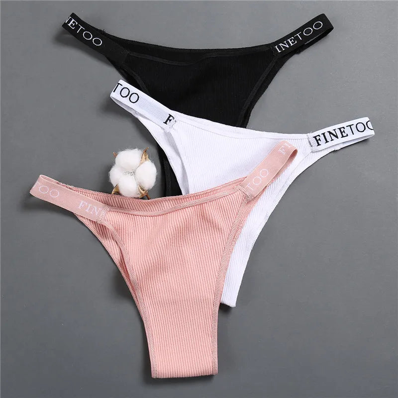 5 Pack Lingerie Womens Cotton Panties Letter Low Waist Female Briefs Underwear Comfort Underpants Intimates - The Clothing Company Sydney